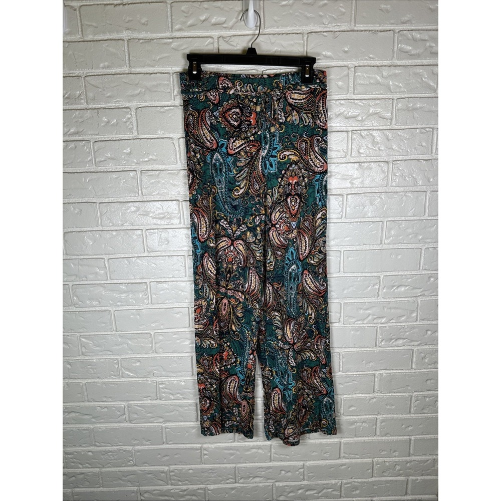 Cato Est. 1946 XS Paisley‎ Palazzo Pants Boho Wide Leg Drawstring Beach Pant